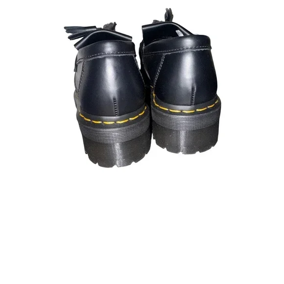 New w/Tags! Dr Martens Tassel Loafers Black Leather Platform Lug Sole Mens 8 - Picture 11 of 16